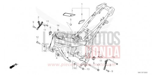 CARROSSERIE DE CHASSIS CB650RAP de 2023